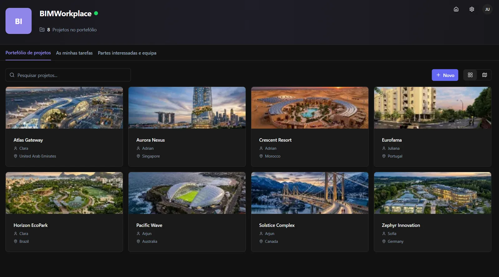Tableau de bord d'analyse des sujets de Collaboration BIMWorkplace 2.0 affichant les KPI, la répartition des statuts et les graphiques de sujets